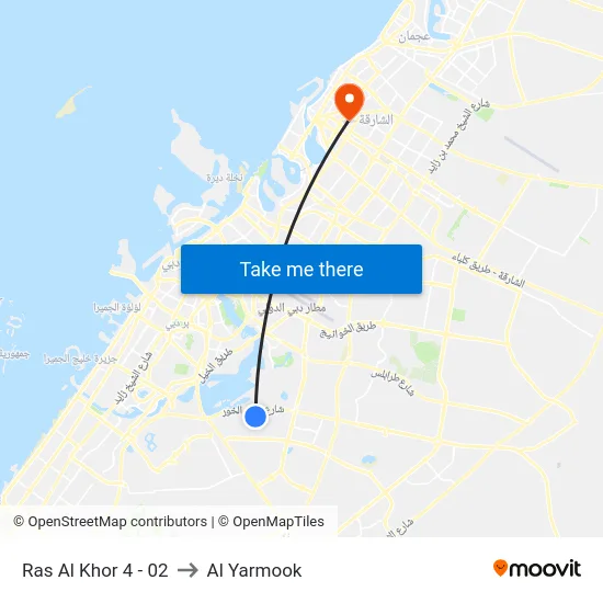 Ras Al Khor 4 - 02 to Al Yarmook map