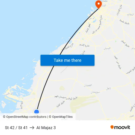 St 42 / St 41 to Al Majaz 3 map