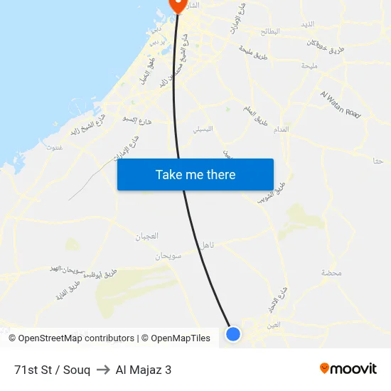 71st St  / Souq to Al Majaz 3 map