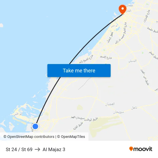 Street 24 / Street 69 to Al Majaz 3 map