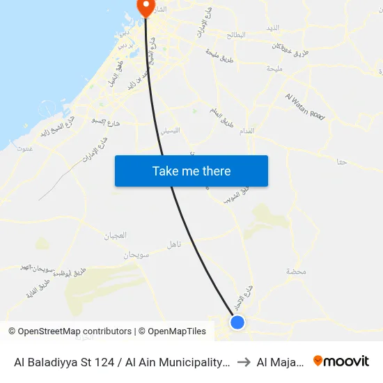Al Baladiyya St 124 / Al Ain Municipality East to Al Majaz 3 map