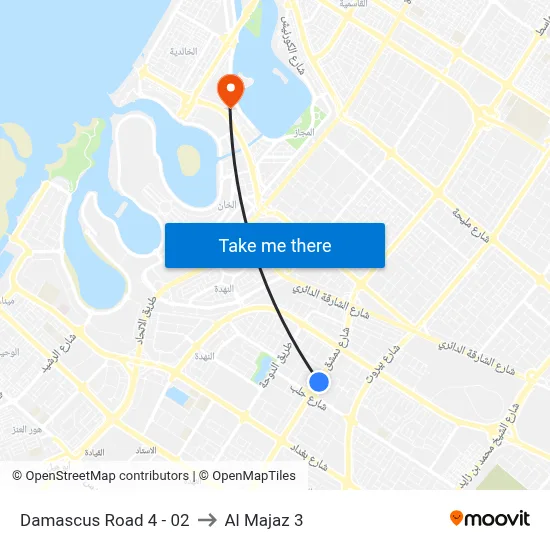 Damascus Road 4 - 02 to Al Majaz 3 map
