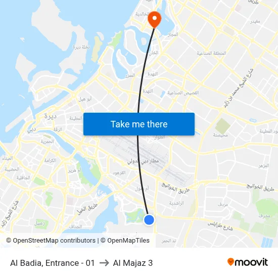 Al Badia, Entrance - 01 to Al Majaz 3 map