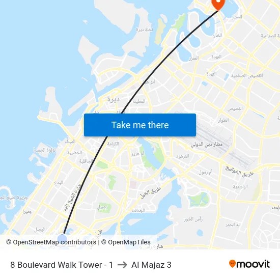 8 Boulevard Walk Tower - 1 to Al Majaz 3 map