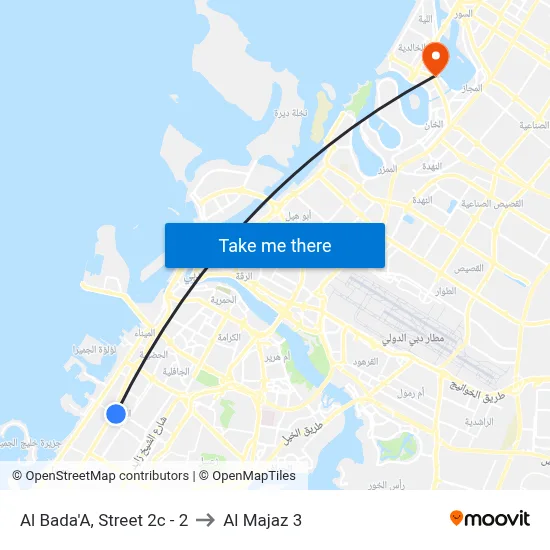 Al Bada'a, Street 2c - 2 to Al Majaz 3 map