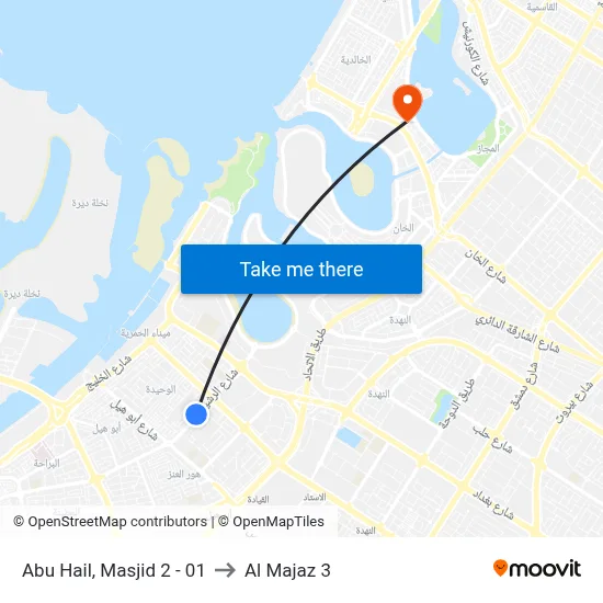 Abu Hail, Mosque 2 - 01 to Al Majaz 3 map