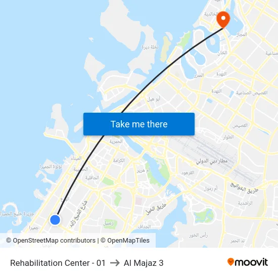 Rehabilitation Center - 01 to Al Majaz 3 map