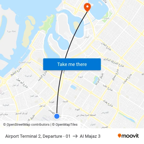 Airport Terminal 2, Departure - 01 to Al Majaz 3 map