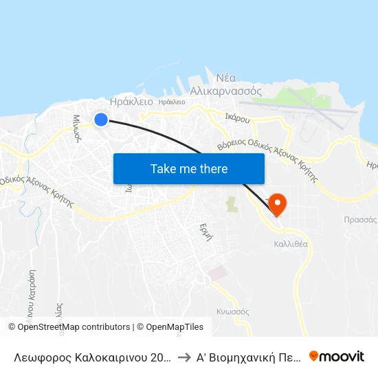 209 Kalokerinou Avenue - 209, Kalokerinou Ave. to A' Industrial Zone of Heraklion map