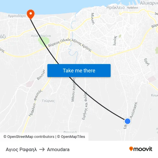 Αγιος Ραφαηλ to Amoudara map