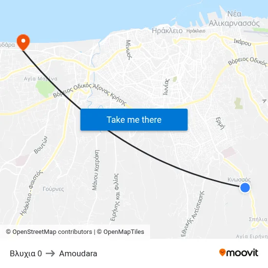 Βλυχια 0 to Amoudara map