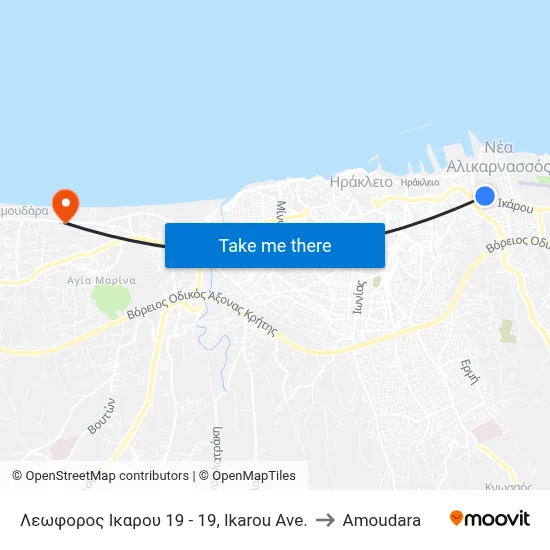 Ikarou Avenue 19 to Amoudara map