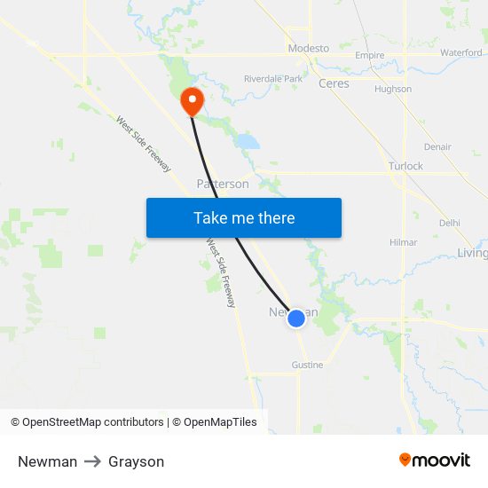 Newman to Grayson map