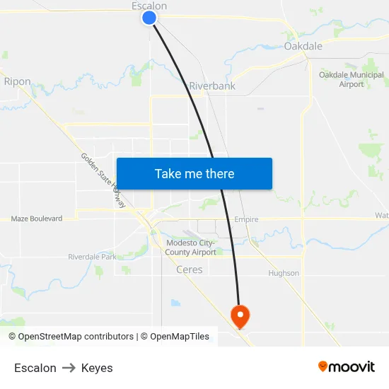 Escalon to Keyes map