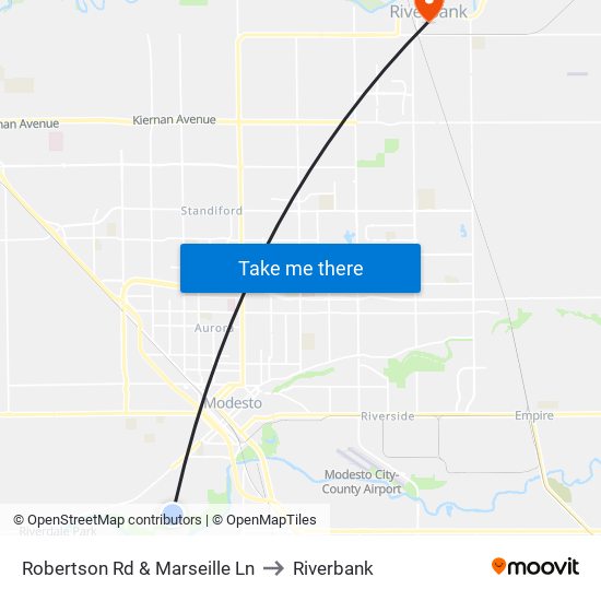 Robertson Rd & Marseille Ln to Riverbank map