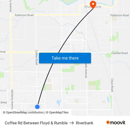 Coffee Rd Between Floyd & Rumble to Riverbank map