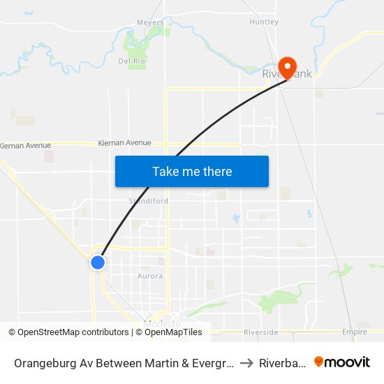 Orangeburg Av Between Martin & Evergreen to Riverbank map