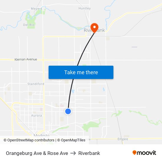 Orangeburg Ave & Rose Ave to Riverbank map