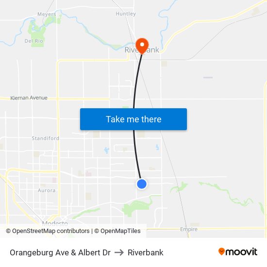 Orangeburg Ave & Albert Dr to Riverbank map