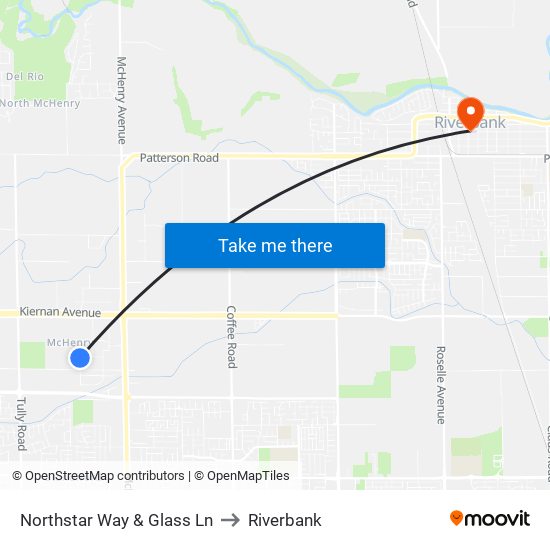 Northstar Way & Glass Ln to Riverbank map