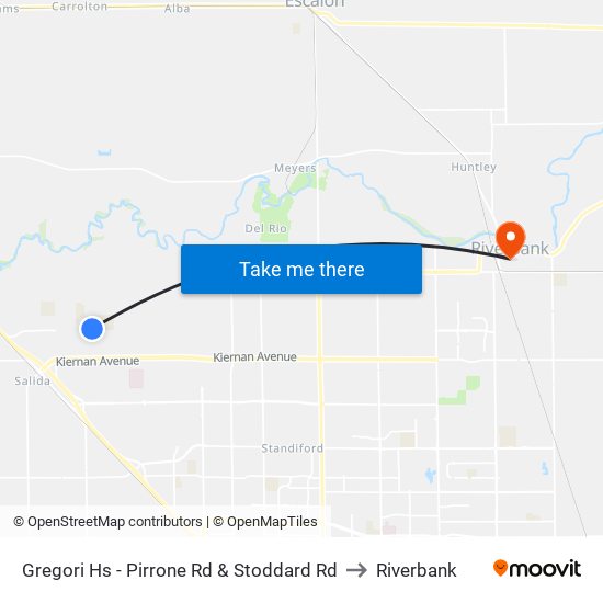 Gregori Hs - Pirrone Rd & Stoddard Rd to Riverbank map