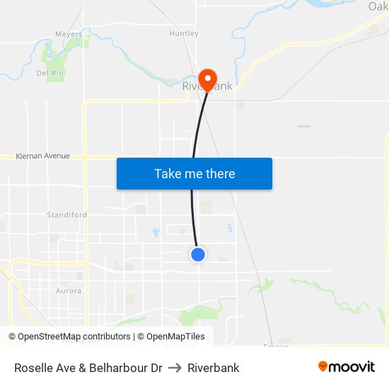 Roselle Ave & Belharbour Dr to Riverbank map