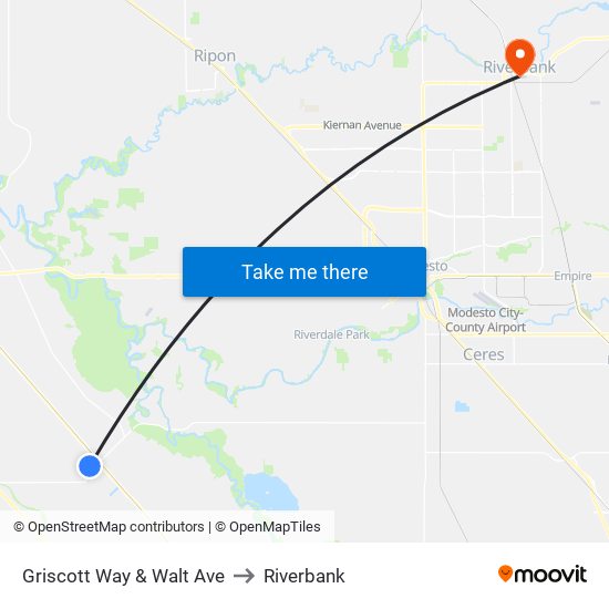 Griscott Way & Walt Ave to Riverbank map