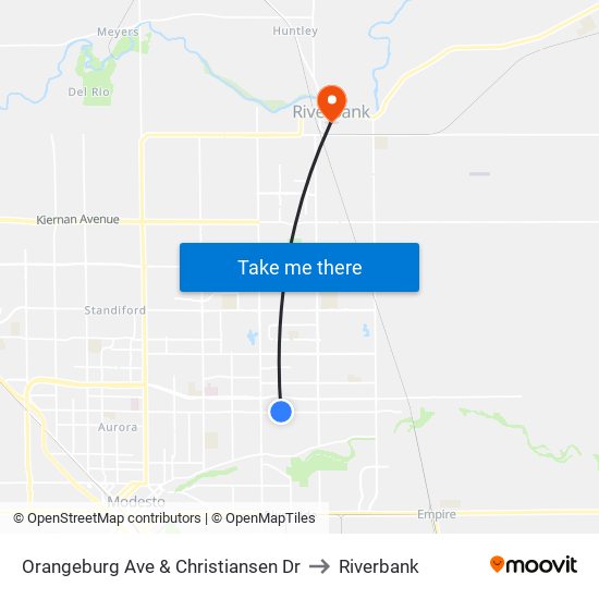 Orangeburg Ave & Christiansen Dr to Riverbank map