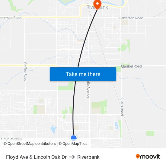 Floyd Ave & Lincoln Oak Dr to Riverbank map