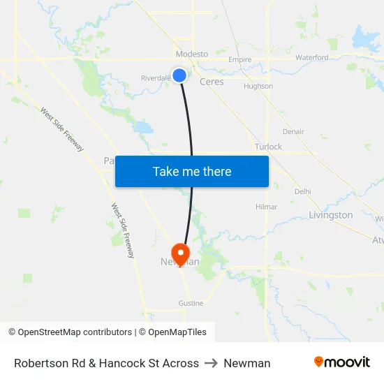 Robertson Rd & Hancock St Across to Newman map