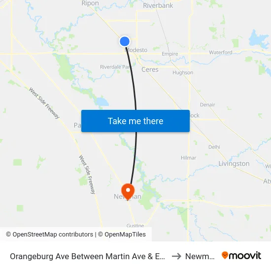 Orangeburg Ave Between Martin Ave & Ever to Newman map