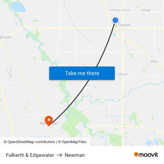 Fulkerth & Edgewater to Newman map