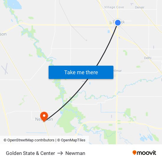 Golden State & Center to Newman map