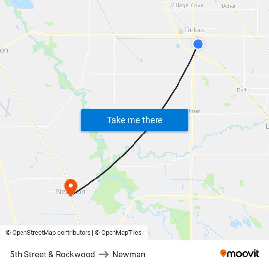 5th Street & Rockwood to Newman map