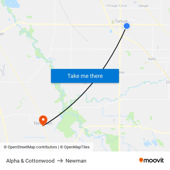 Alpha & Cottonwood to Newman map