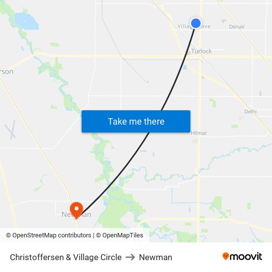 Christoffersen & Village Circle to Newman map