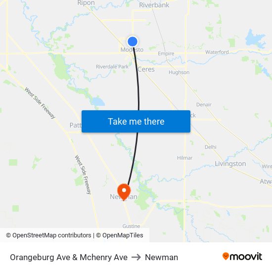 Orangeburg Ave & Mchenry Ave to Newman map