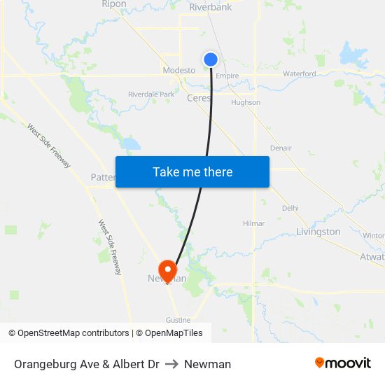 Orangeburg Ave & Albert Dr to Newman map