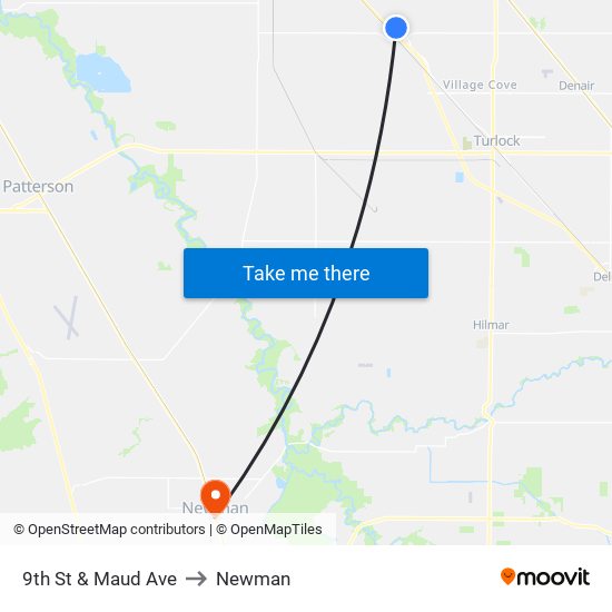 9th St & Maud Ave to Newman map