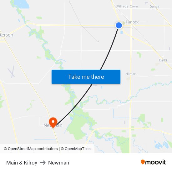 Main & Kilroy to Newman map