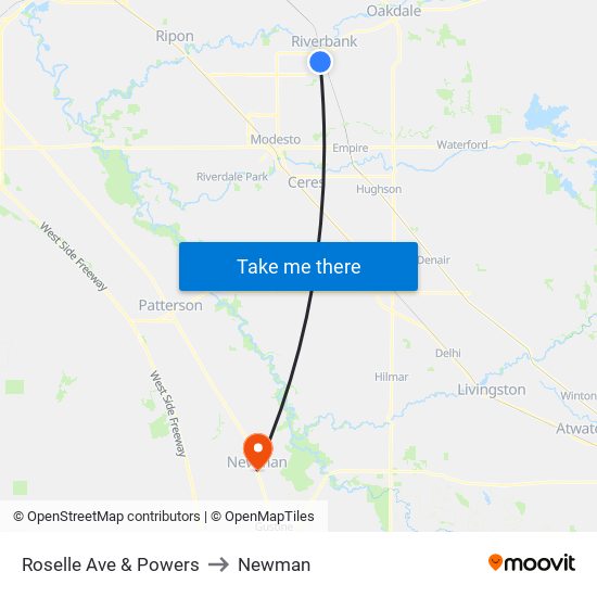 Roselle Ave & Powers to Newman map