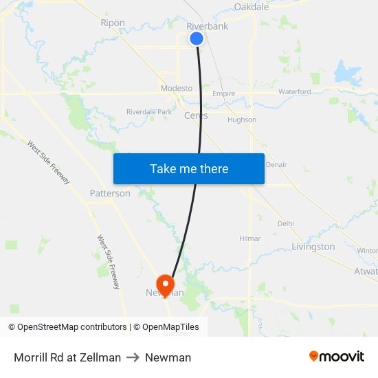 Morrill Rd at Zellman to Newman map