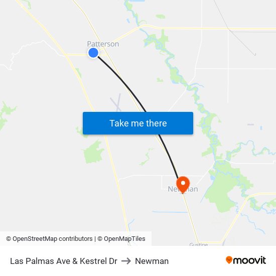 Las Palmas Ave & Kestrel Dr to Newman map