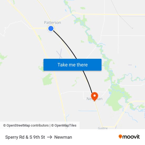 Sperry Rd & S 9th St to Newman map