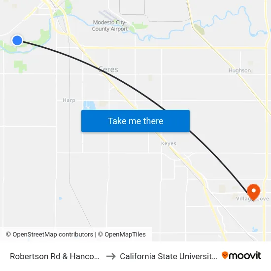 Robertson Rd & Hancock St Across to California State University, Stanislaus map