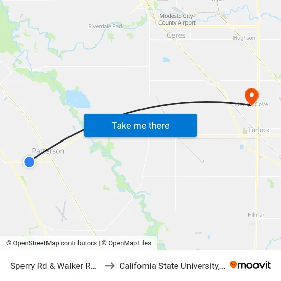 Sperry Rd & Walker Ranch Pkwy to California State University, Stanislaus map