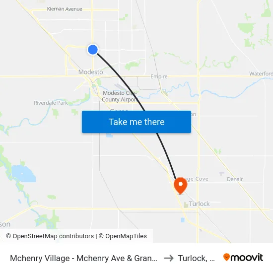 Mchenry Village - Mchenry Ave & Granger to Turlock, CA map