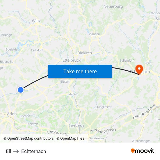 Ell to Echternach map