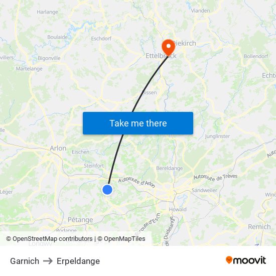 Garnich to Garnich map