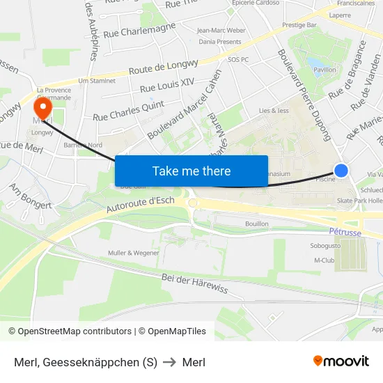 Merl, Geesseknäppchen (S) to Merl map